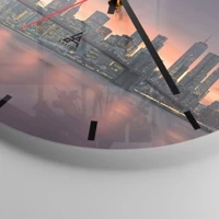 Clock face with lines