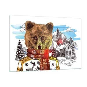Glass picture - Little Bear's Hut - 120x80 cm