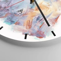 Clock face with lines