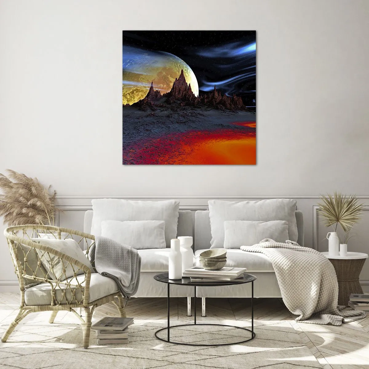 Glass picture - Unknown World - 60x60 cm