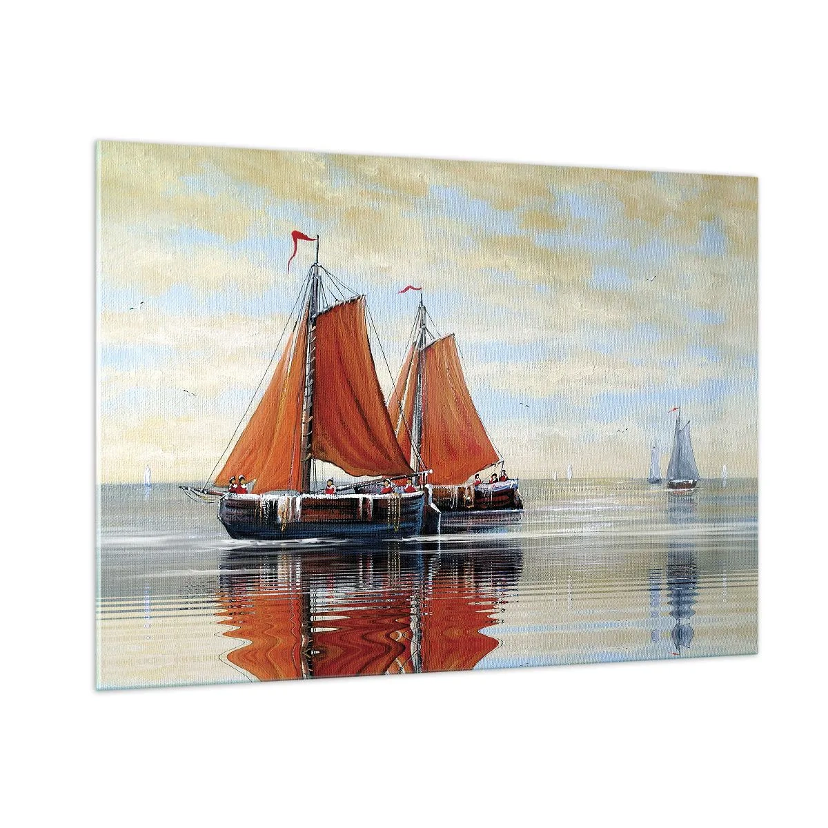 Glass picture - Ahoy, Sailor, Sail… - 100x70 cm