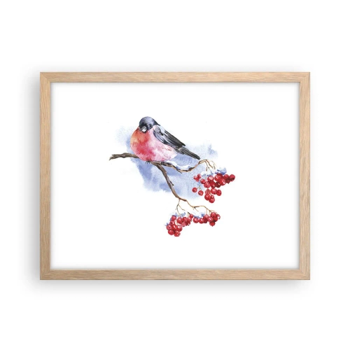 Poster in light oak frame - Winter in Colour - 40x30 cm