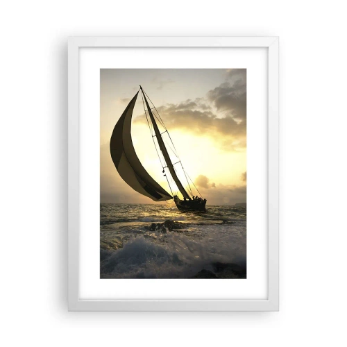 Poster in white frmae - With and against the Wind - 30x40 cm