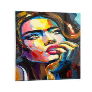 Glass picture - Dreams Like Birds Flying in the Sky - 70x70 cm