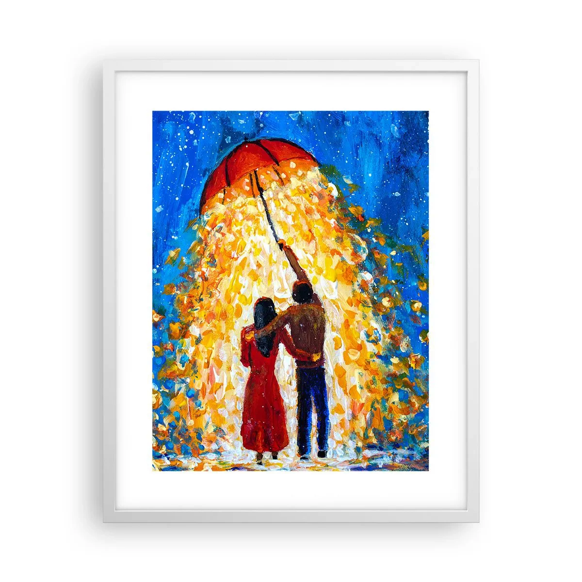 Poster in white frmae - Magic of a Rainy Evening? - 40x50 cm