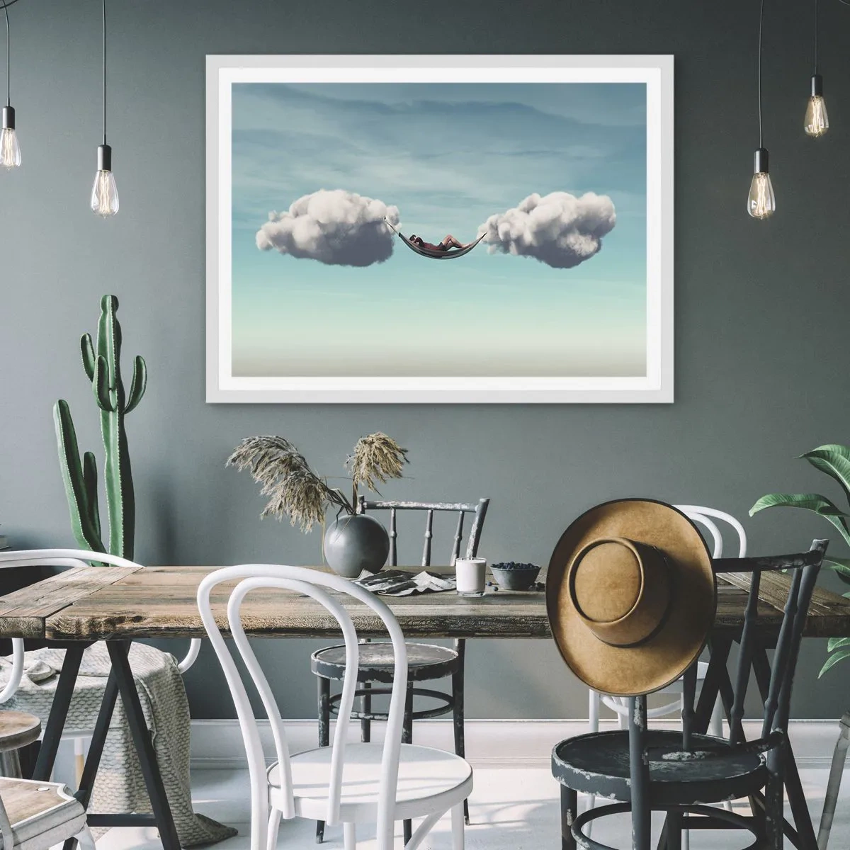 Poster in white frmae - Blissful Moment - 100x70 cm