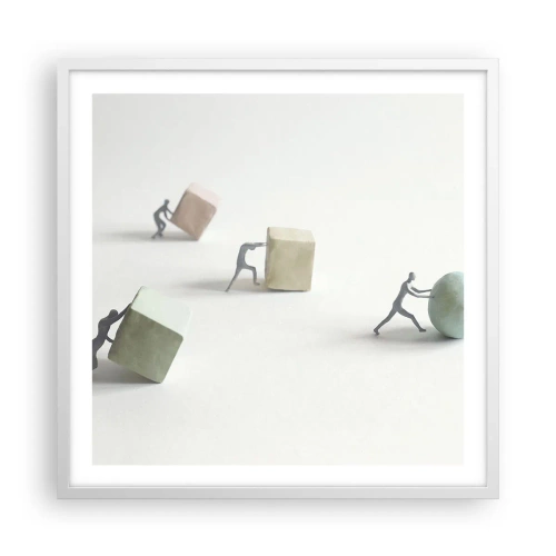 Poster in white frmae - That's Life - 60x60 cm