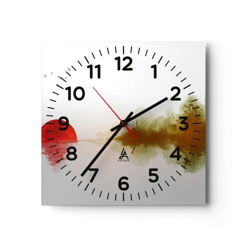Wall clock - Clock on glass - Promise of Peace - 30x30 cm