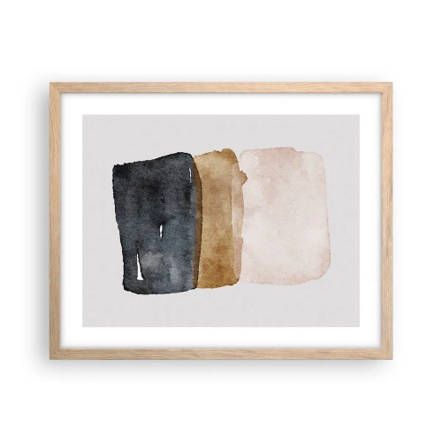 Poster in light oak frame - Composition of the Colours of the Soil - 50x40 cm