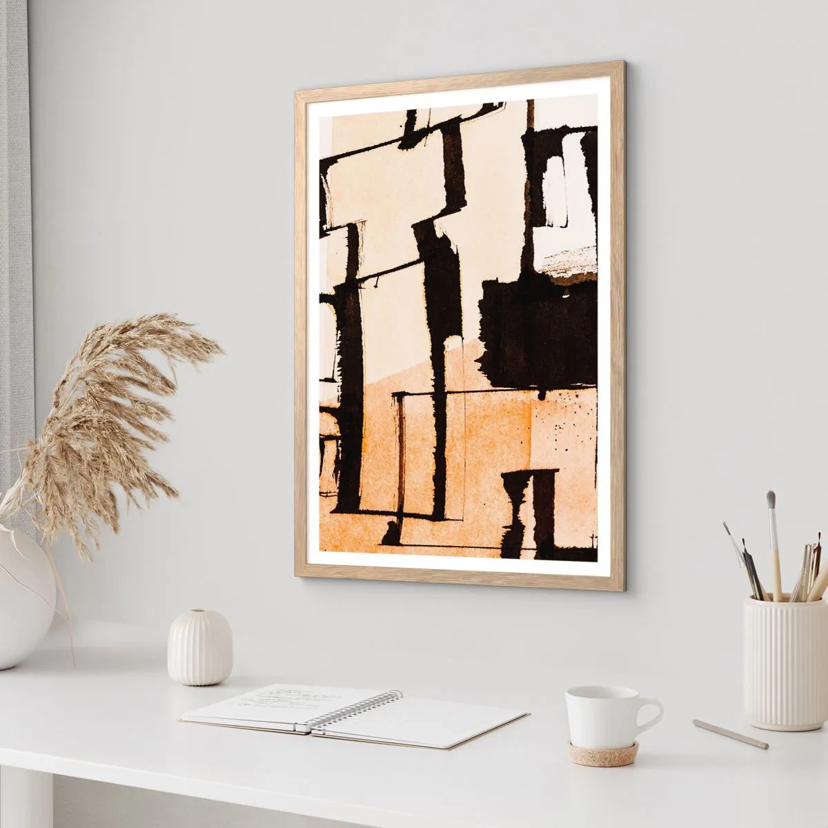 Poster in light oak frame - Order After All - 70x100 cm