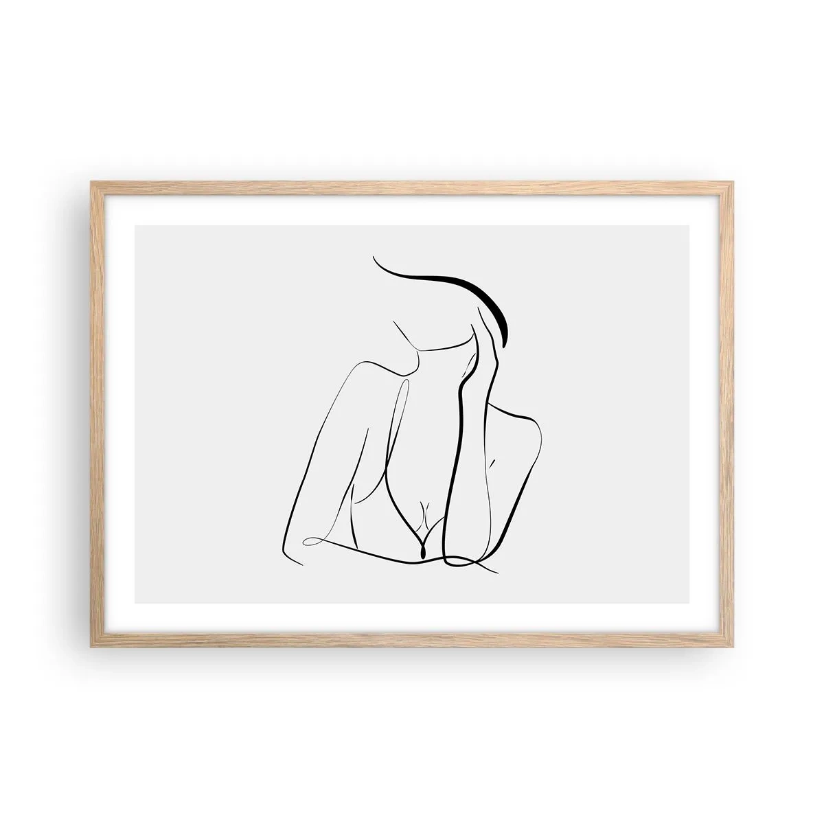 Poster in light oak frame - On Waves of Dreams - 70x50 cm