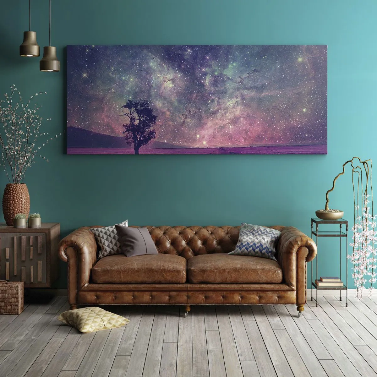 Canvas picture - Under Magical Sky - 90x30 cm