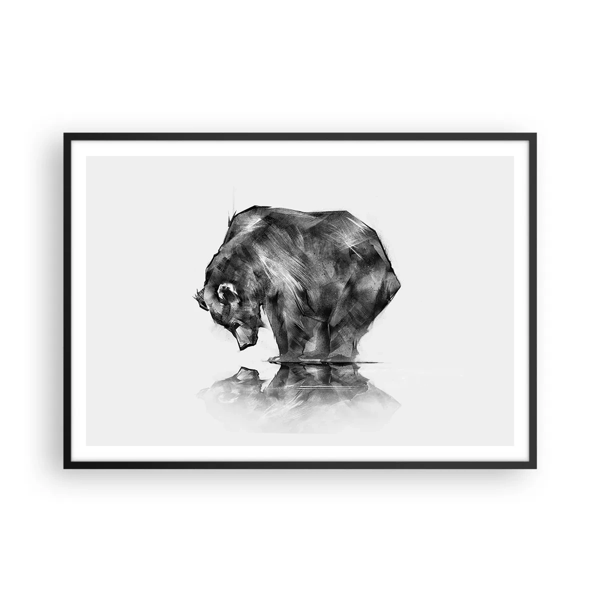 Poster in black frame - Nice to See Someone Close - 100x70 cm