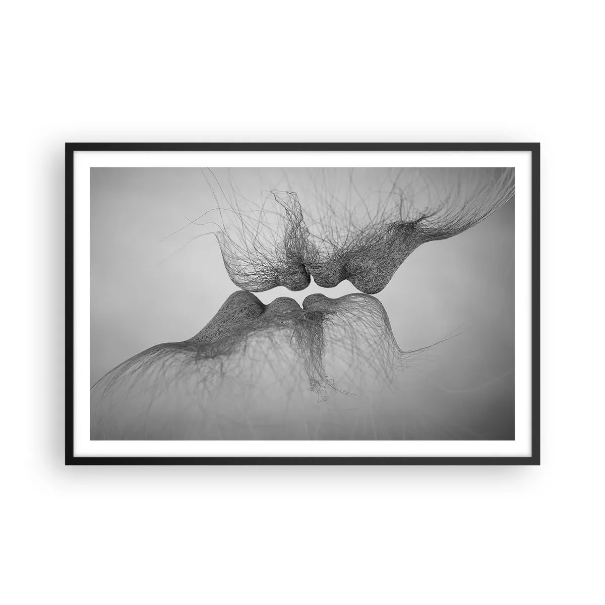 Poster in black frame - Kiss of the Wind - 91x61 cm