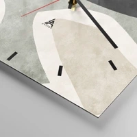 Clock face with lines