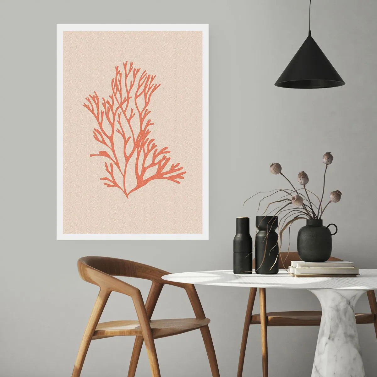 Poster - Coral Filigree - 61x91 cm