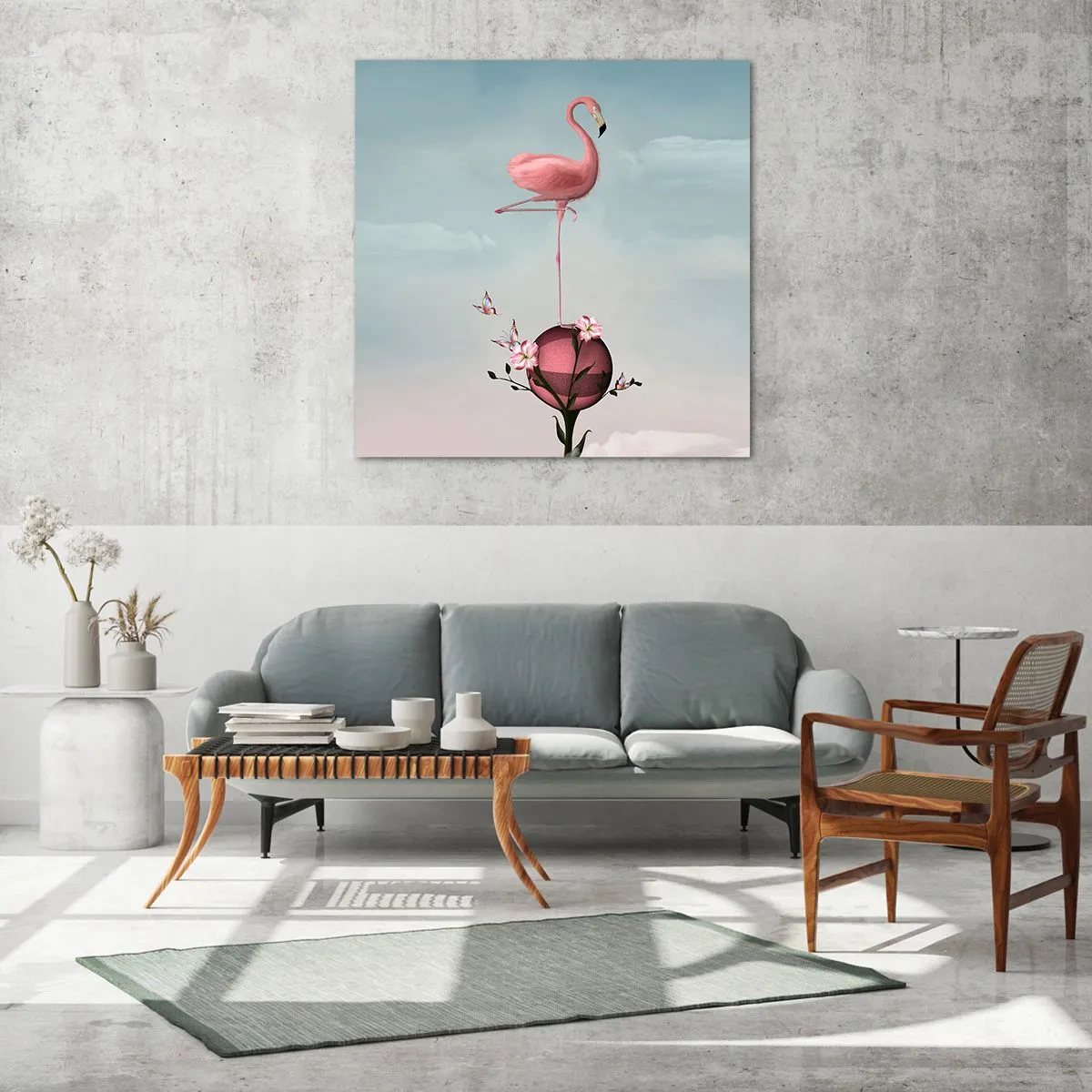 Glass picture - Allegory of a Basketball - 40x40 cm