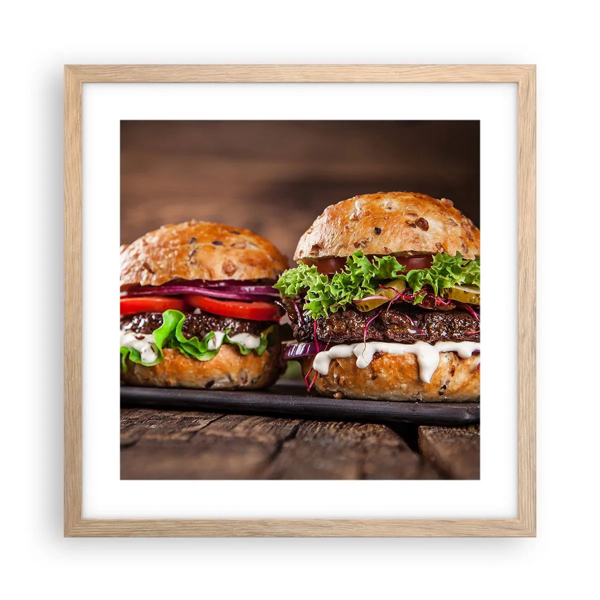 Poster in light oak frame - American Dream - 40x40 cm