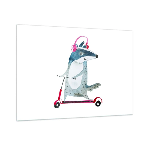 Glass picture - Joys of a Badger - 100x70 cm