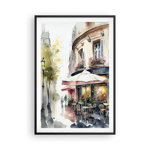 Poster in black frame - Morning in Paris - 61x91 cm