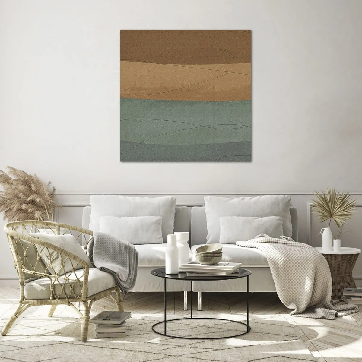 Glass picture - Horizontal Compostion - 30x30 cm