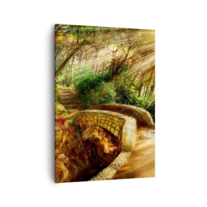 Canvas picture - From the Bridge to Enchanted Forest - 50x70 cm