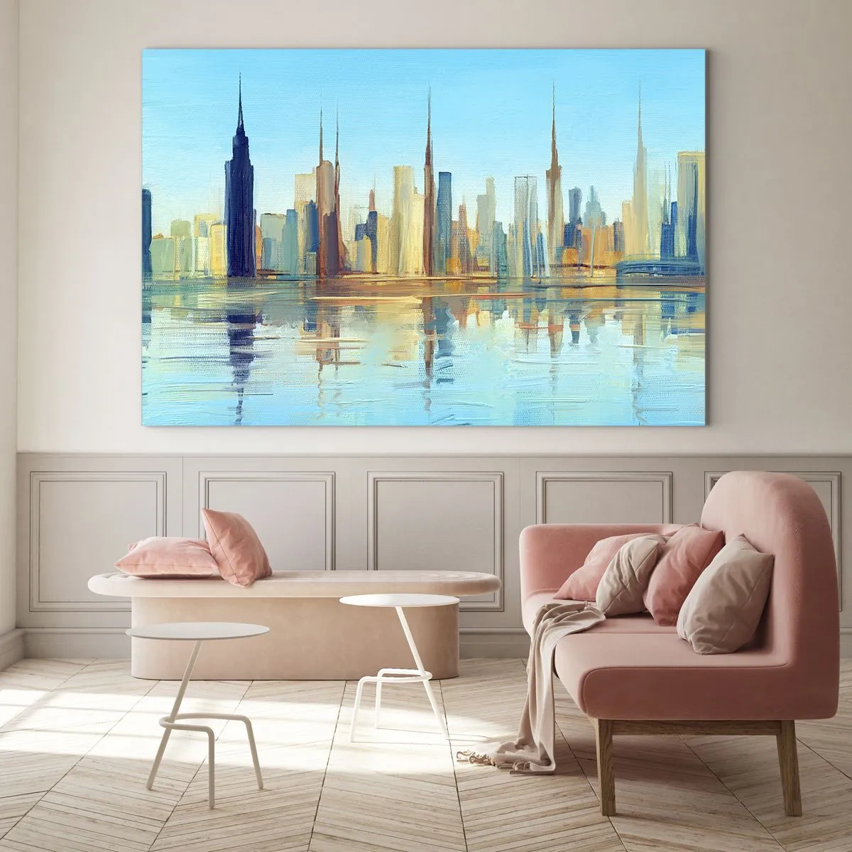 Glass picture - Sunny Metropolis - 100x70 cm