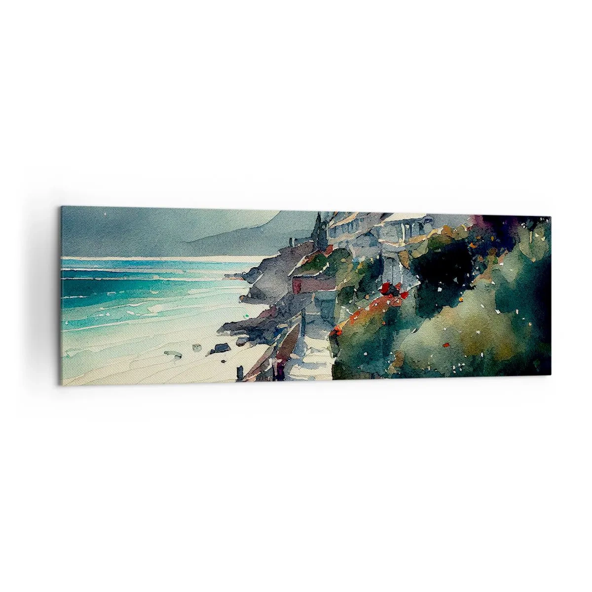 Canvas picture - Mediterranean Town - 160x50 cm