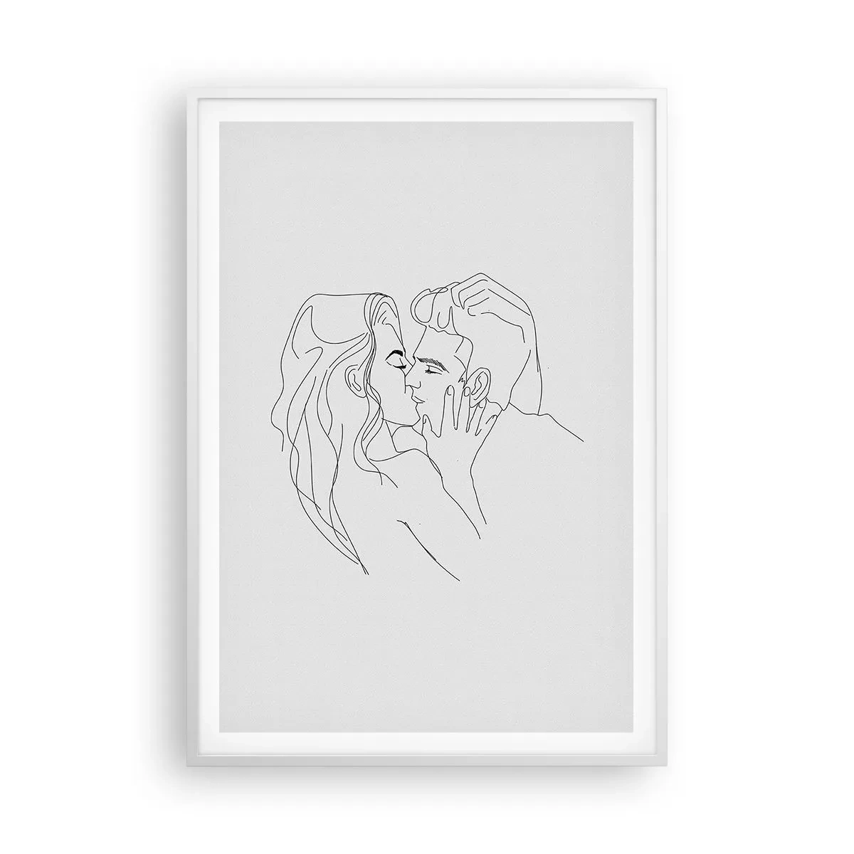 Poster in white frmae - With the Same Line - 70x100 cm