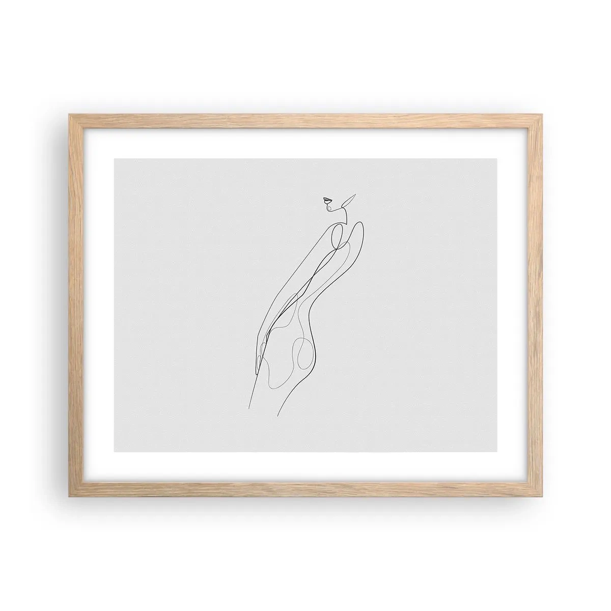Poster in light oak frame - Barely a Promise - 50x40 cm