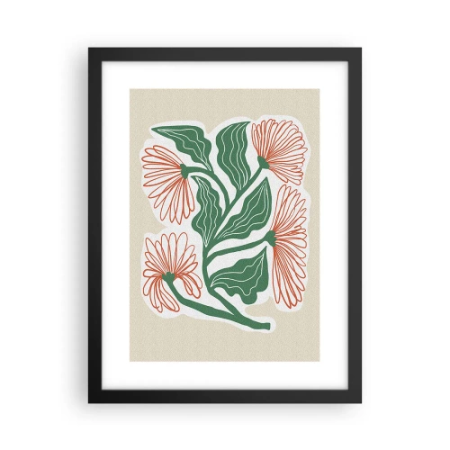 Poster in black frame - Folk and Modern - 30x40 cm