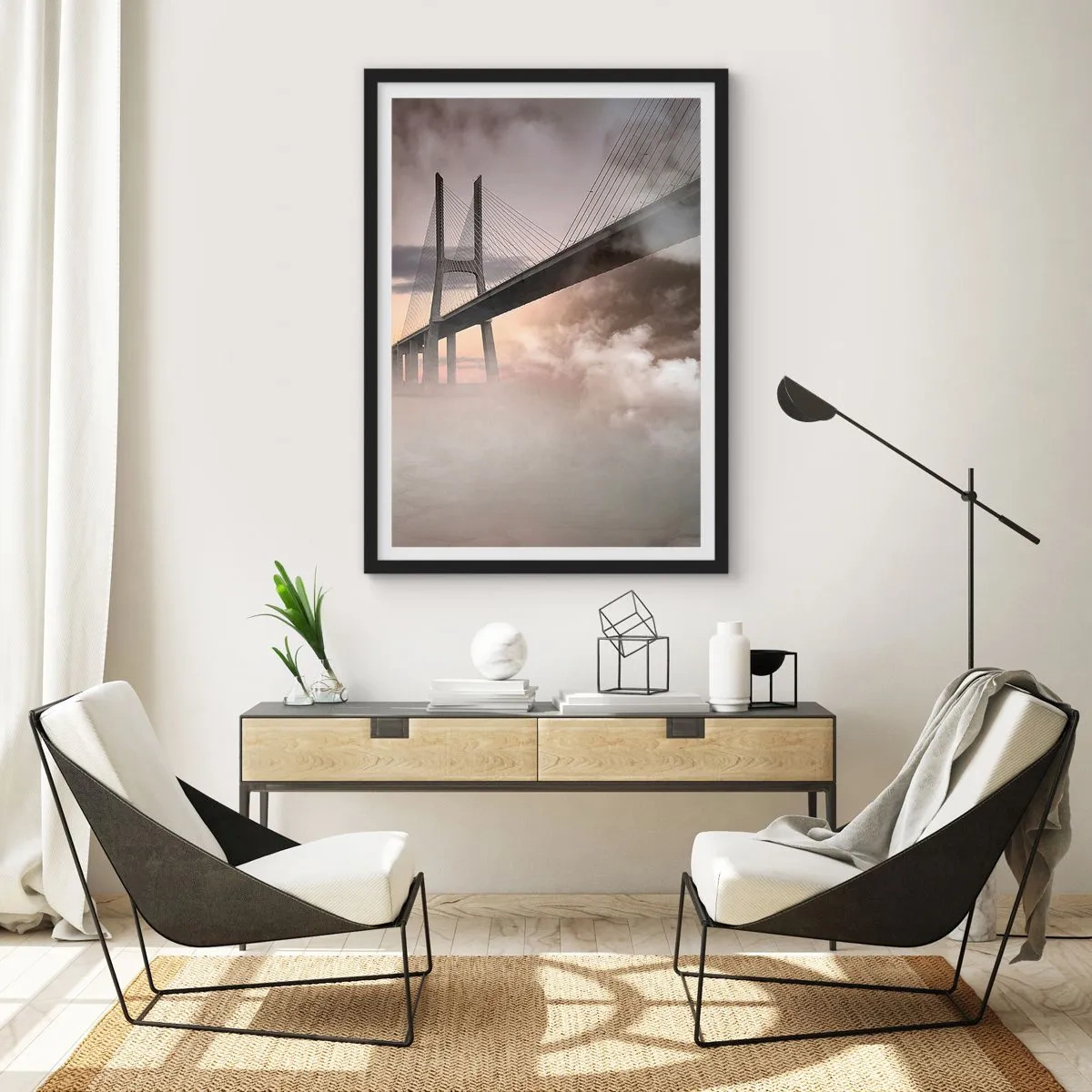 Poster in black frame - By the River that Doesn't Exist - 61x91 cm