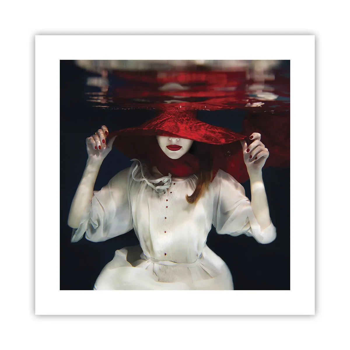 Poster - Mysterious Woman - 40x40 cm