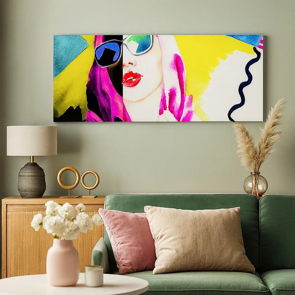 Canvas picture - I Am not White I Am not Black - 100x40 cm