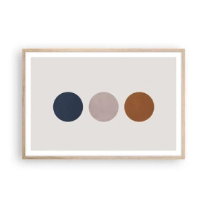 Poster in light oak frame - Symbol of Perfection - 91x61 cm