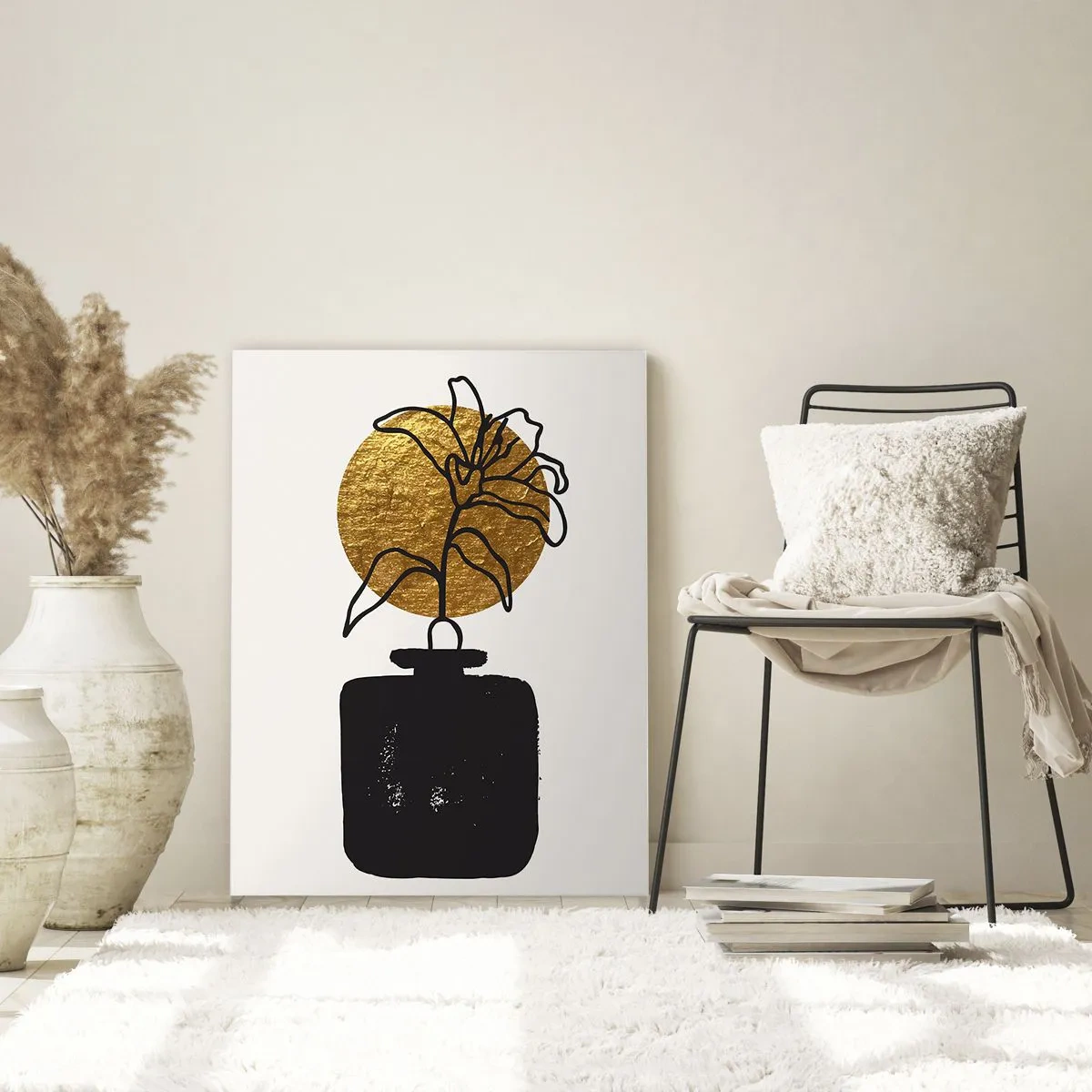 Glass picture - Beauty Precious as Gold - 70x100 cm