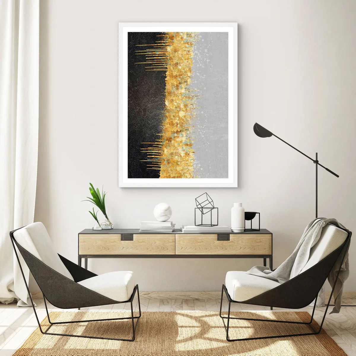 Poster in white frmae - In and Up - 40x50 cm