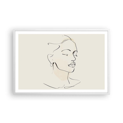 Poster in white frmae - With a Decisive Line - 91x61 cm
