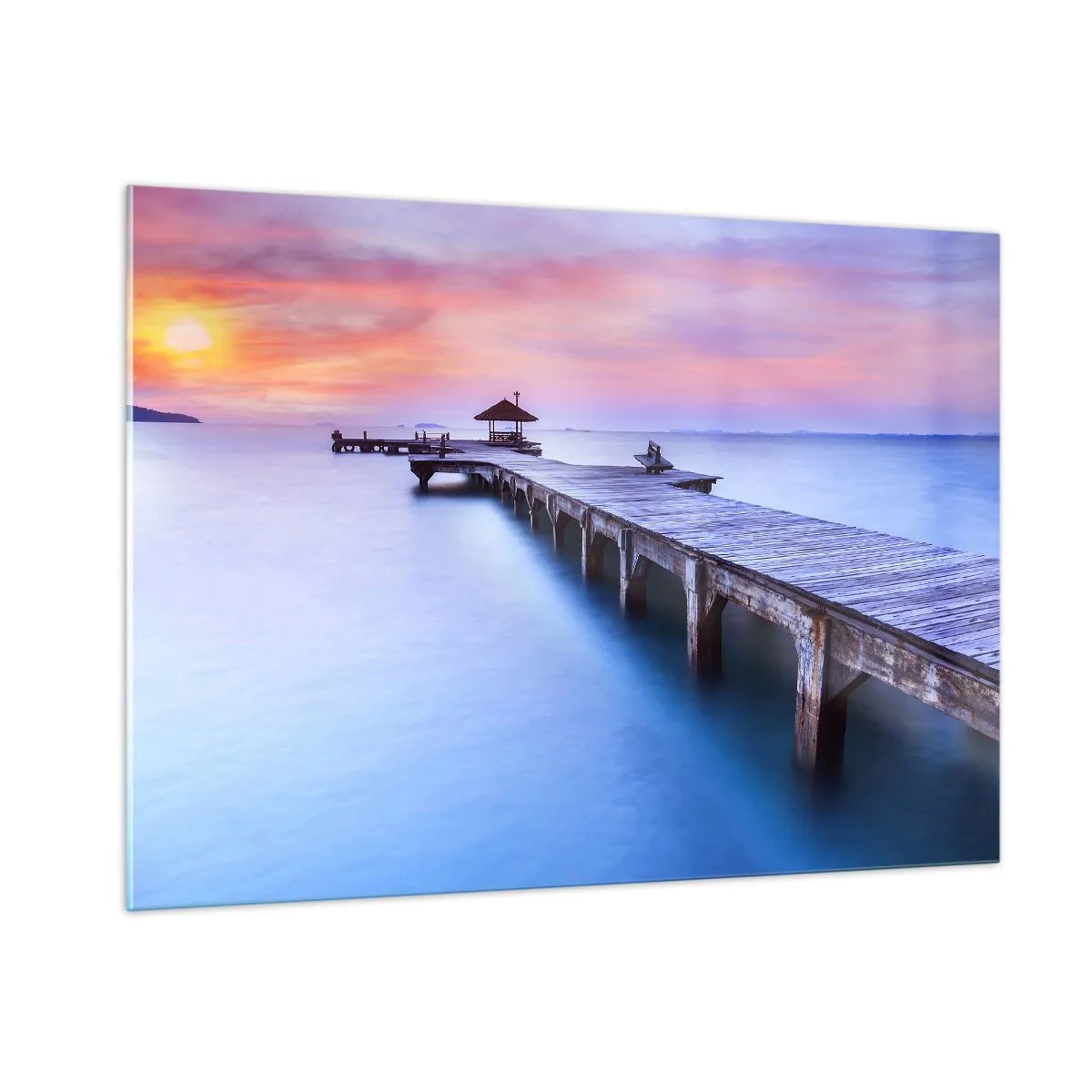 Glass picture - Sea of Calm to the Horizon - 100x70 cm