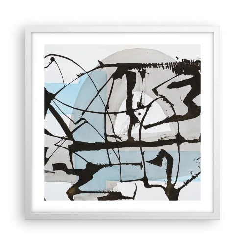 Poster in white frmae - After All Blue - 50x50 cm