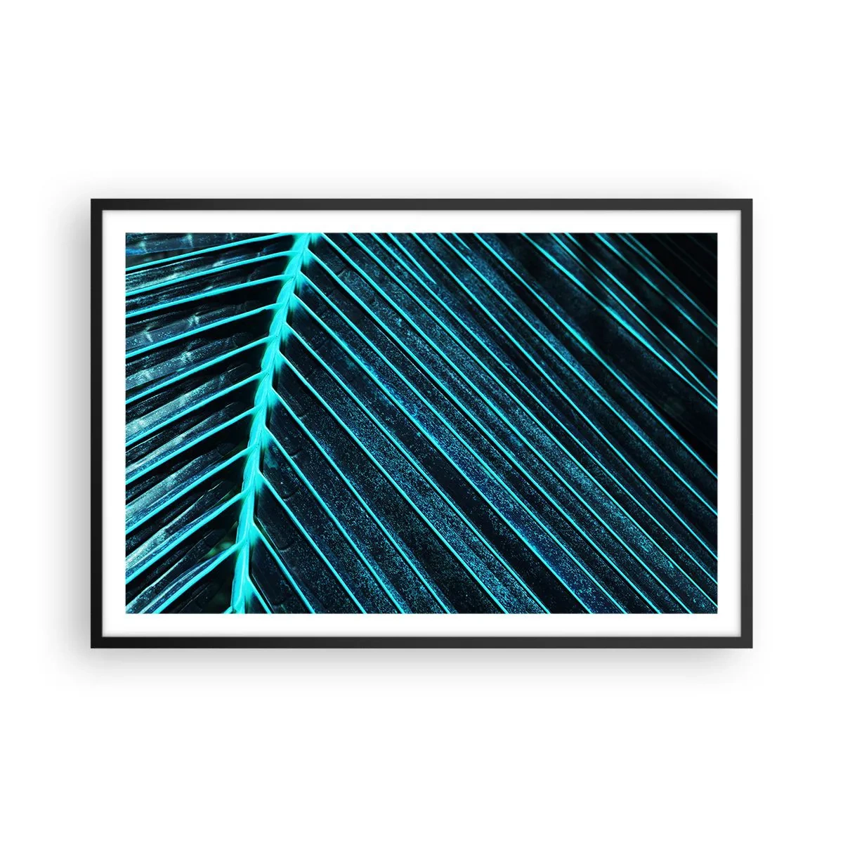 Poster in black frame - Texture of Green - 91x61 cm