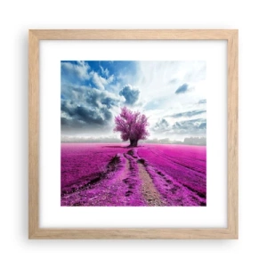 Poster in light oak frame - Heathland Charm - 30x30 cm