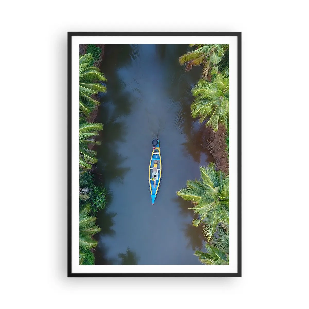 Poster in black frame - On Tropical Trail - 70x100 cm