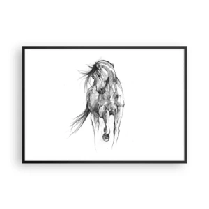 Poster in black frame - In a Graceful Trot - 100x70 cm