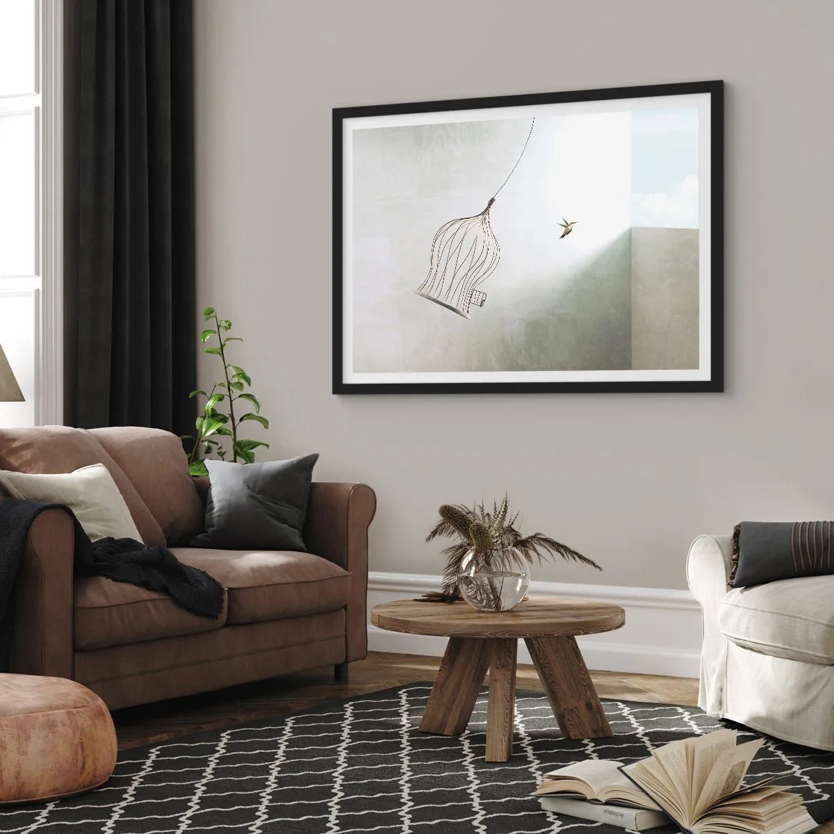 Poster in black frame - In His Element - 70x50 cm