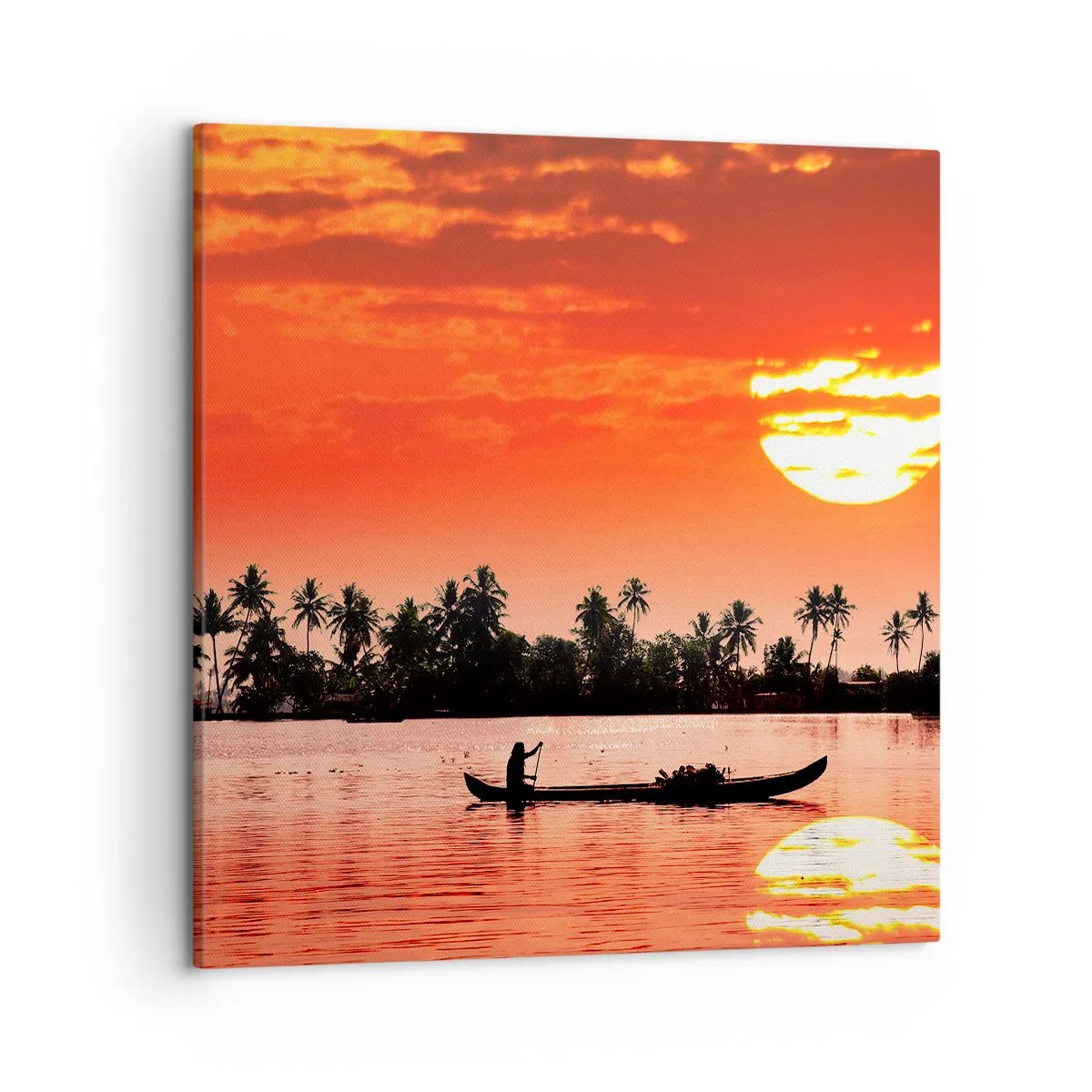 Canvas picture - Peace of the Tropics at Sunset - 50x50 cm