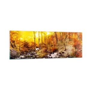 Glass picture - Stones Set in Gold and Platinum - 90x30 cm