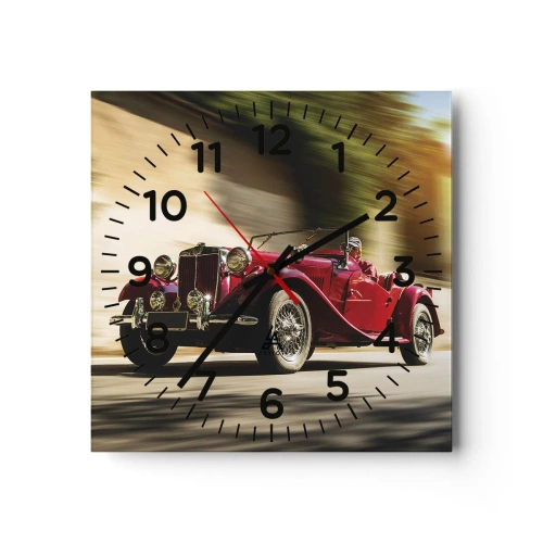 Wall clock - Clock on glass - More Beautiful than Nike of Samothrace - 40x40 cm