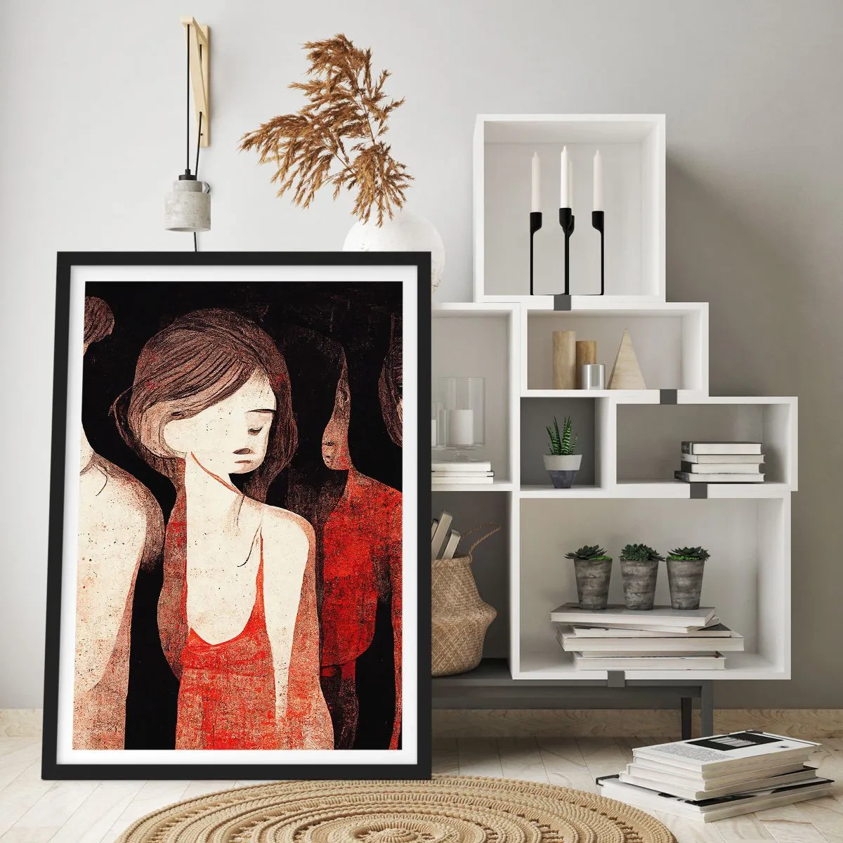 Poster in black frame - Madonnas from Darkness - 30x40 cm