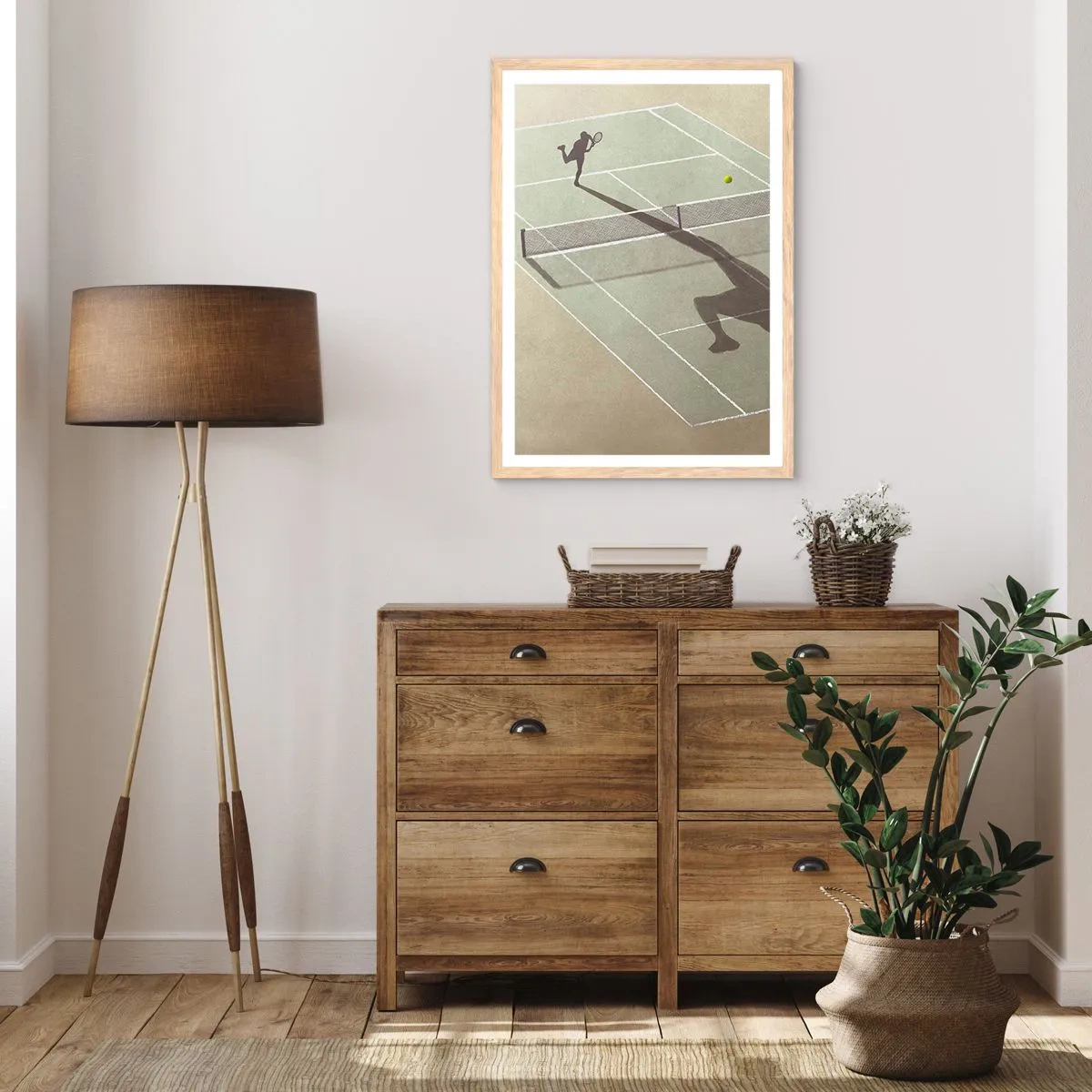 Poster in light oak frame - Overcoming Yourself - 70x100 cm